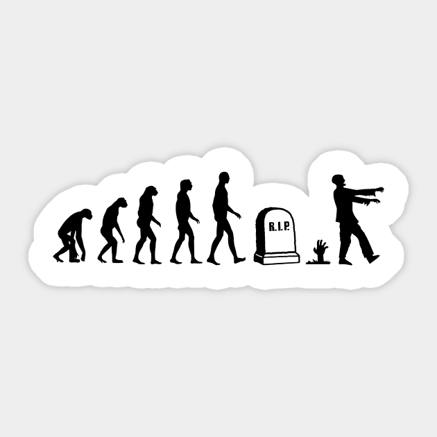 Zombie Evolution Sticker by CheesyB